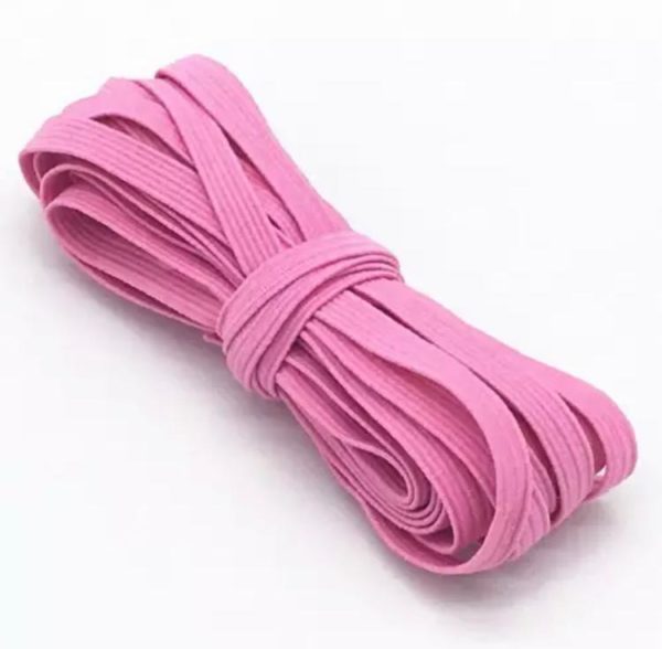 11162115 Elástico plano 6mm color rosa bebé 3m