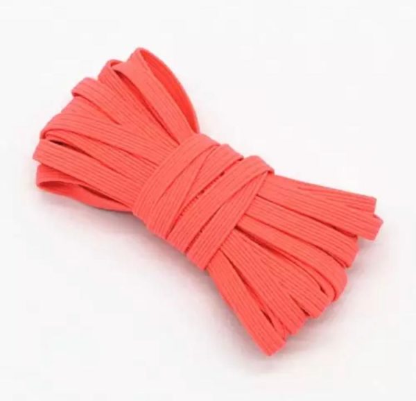 11162115 Elástico plano 6mm color naranja NEON 3m