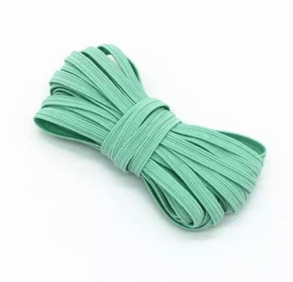 11162115 Elastico plano 6mm color Menta carrete 90m