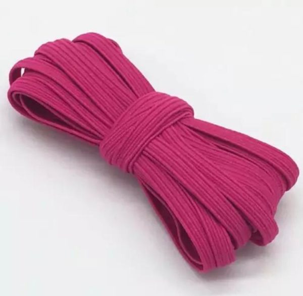 11162115 Elastico plano 6mm color rosa mexicano 3m