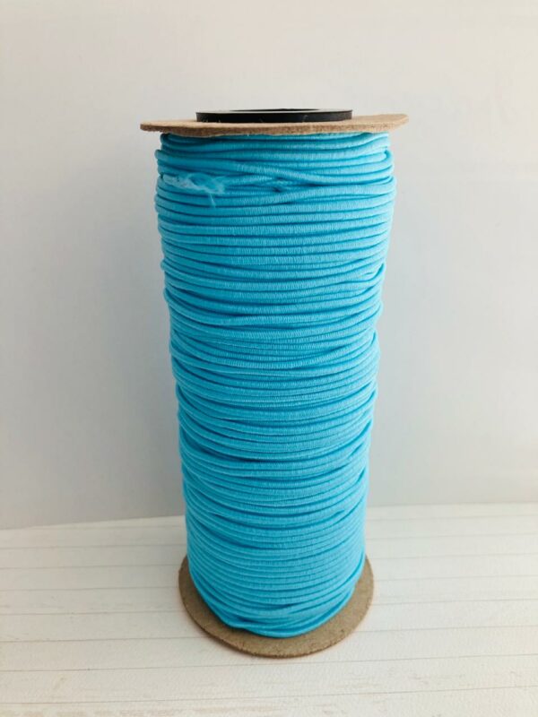 11162115 Elastico tubular 2mm color Azul cielo carrete 100m