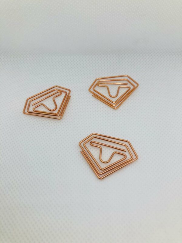 44122104 Clip diseño Diamante Rose Gold - 12 pzas