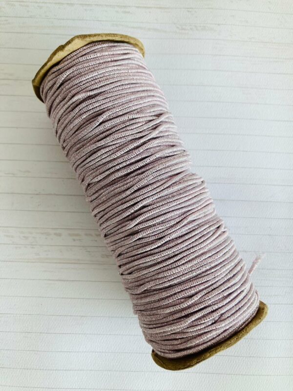 11162115 Elastico tubular 2mm color Palo de rosa con glitter 3m