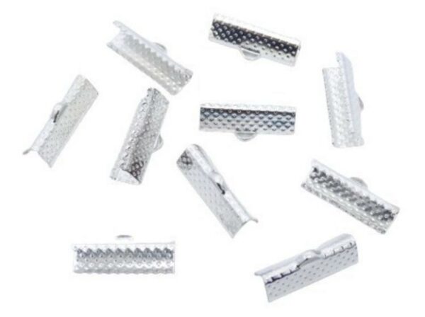 49101609 Abrazadera dentada color plata- 10 pzas