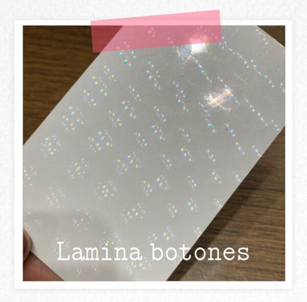 13111211 Lamina Holográfica Botones 3D 5m x 30 cm