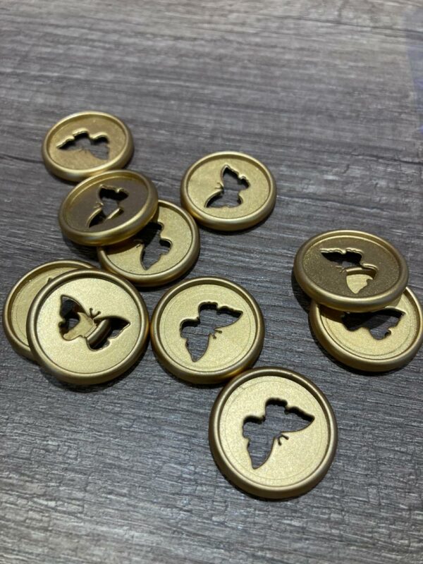 Disco para planner color oro mate  28 mm- 10 pzas