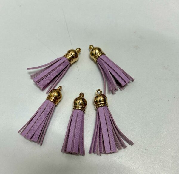 60111410 Borla para llavero - Lila   5 piezas