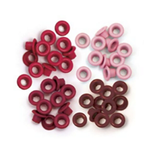 Eyelets rojos  3/16 (0.5cm) 60 pzas