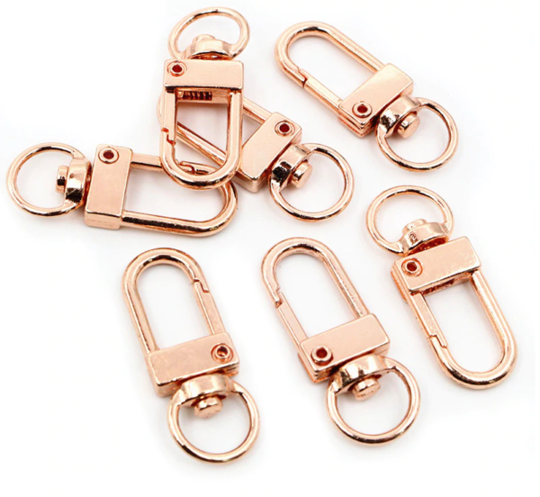 Mosqueton para llavero - rose gold  3.5 cm