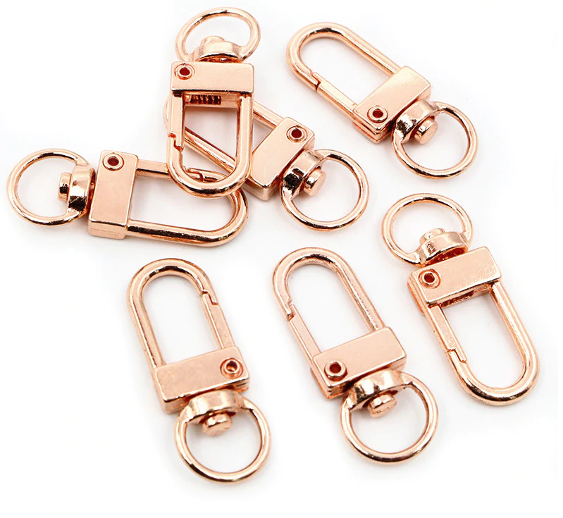 Mosqueton para llavero - rose gold 3.5 cm