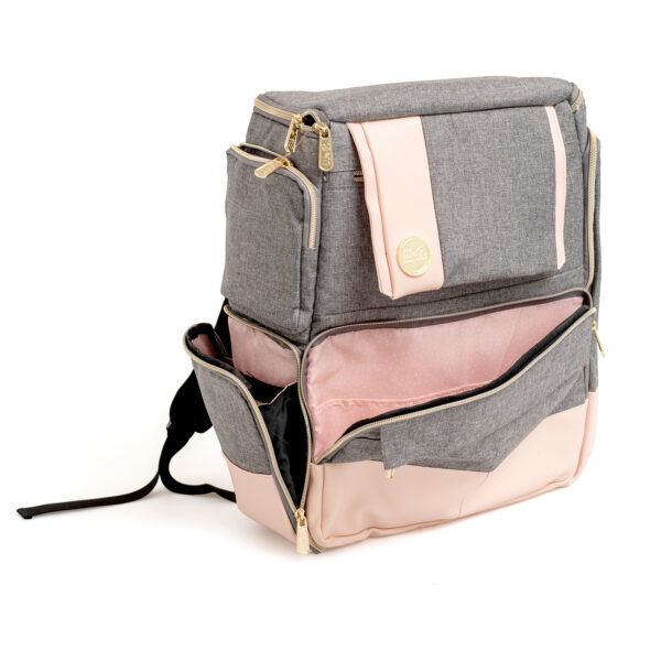 CRAFTER'S BACKPACK - Mochila para crafter color gris y rosa - Image 2