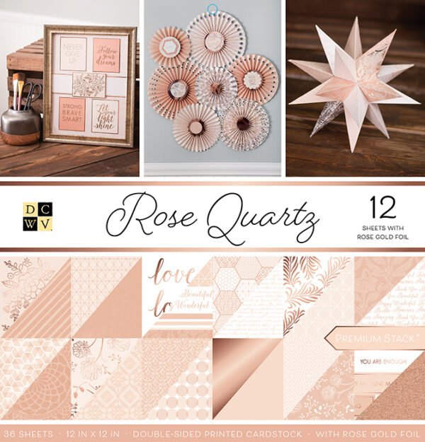 14111519 Colección DCWV "Rose Quartz" 12" x 12" (Rose Gold) PS-005-00561