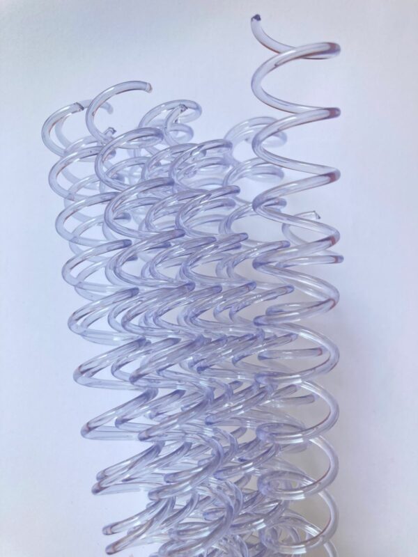44103504 - 5 piezas de Espiral plástico Transparente 38 mm o 1 1/2"