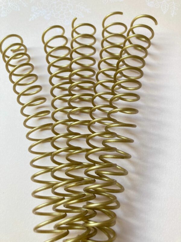 44103504 - 5 pzas Espiral plástico Oro  2:1 15 mm