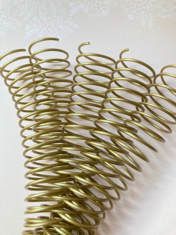 44103504 - 5 piezas de Espiral plástico Oro 38 mm o 1 1/2"
