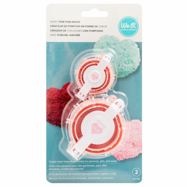 Heart Pom Pom Maker - Herramienta para hacer pompones forma de corazon