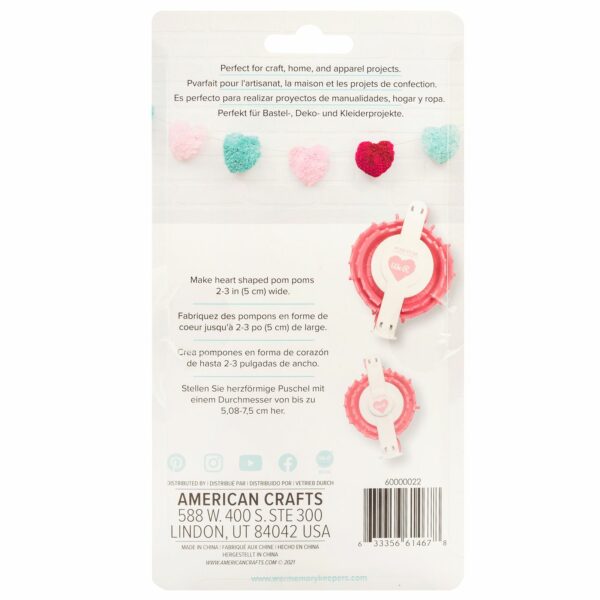Heart Pom Pom Maker - Herramienta para hacer pompones forma de corazon - Image 3