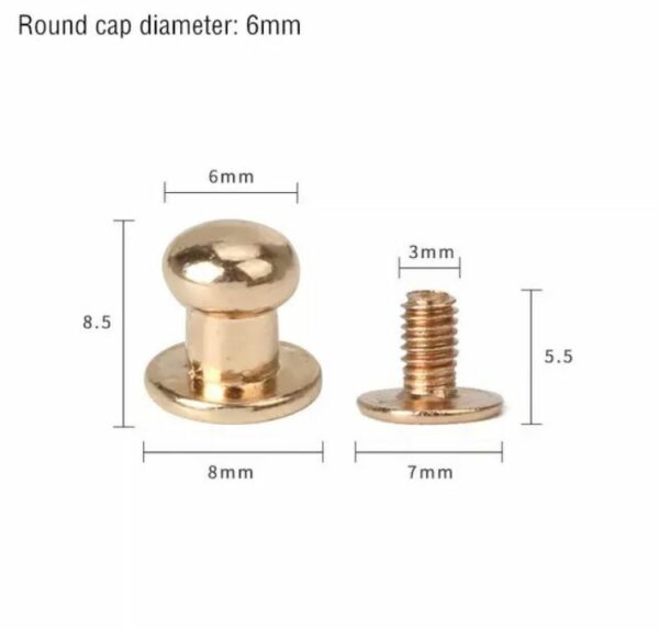 31162201 Remache tornillo de cabeza redonda DIY - Oro Rosado