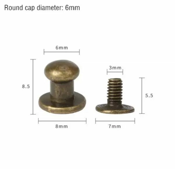 31162201 Remache tornillo de cabeza redonda DIY - Bronce