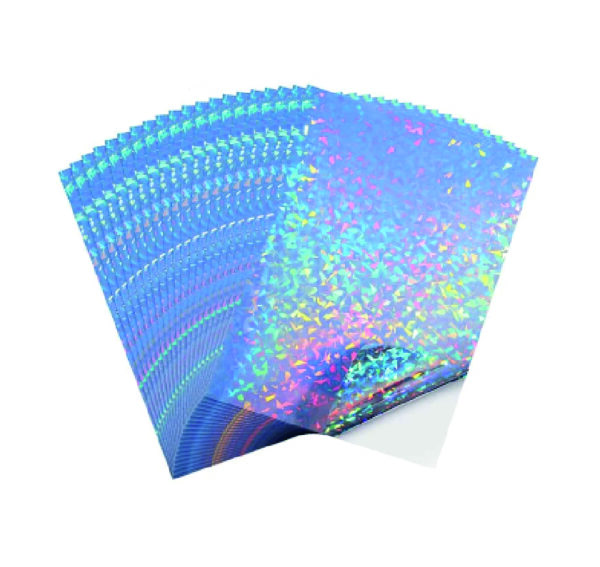 60121135 Vinil imprimible inyeccion de tinta vidrio roto holografico - 10 hojas A4