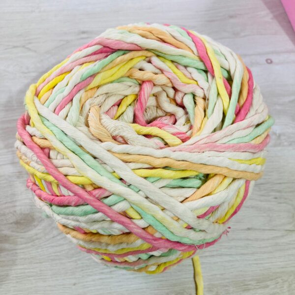 Hilo de algodón artesanal - 5m colores pasteles (Grosor 4mm)