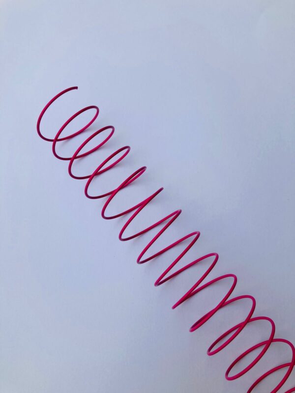 Espiral metálico 2:1 - Color Rosa medida 24mm