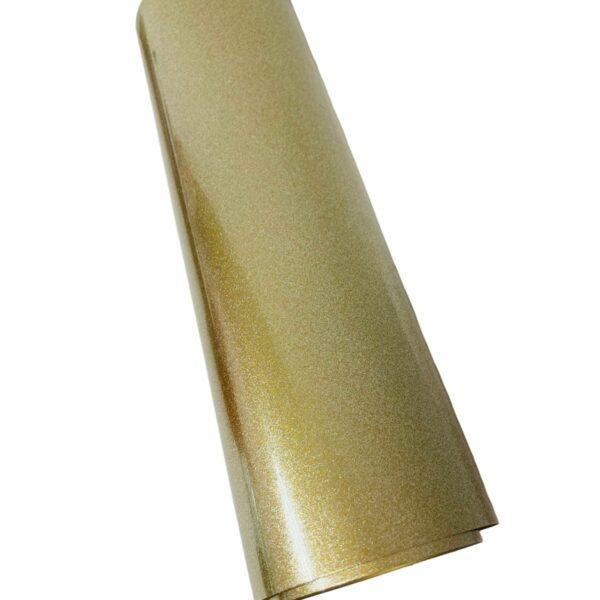 44121635 Rollo de vinil textil 30cm x 60cm. Color Oro glitter