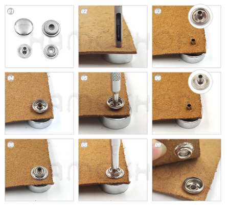 Broches De Presión Metálicos Botones De Costura (Caja Chica