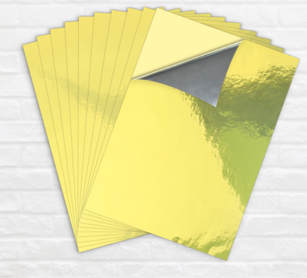 60121135 Rollos de Vinil imprimible inyeccion de tinta Dorado - 21cm x 31mts