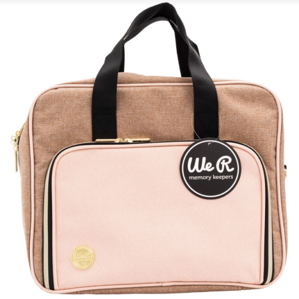 BOLSOS DE CRAFTER - BOLSO DE HOMBRO - TAUPE Y ROSA