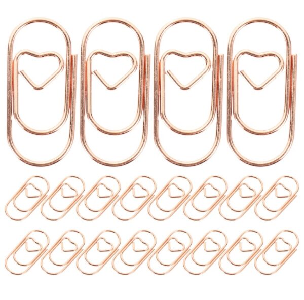 44122104 Clip diseño Corazon Rose Gold - 20 pzas