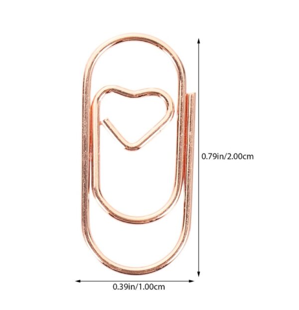 44122104 Clip diseño Corazon Rose Gold - 20 pzas - Image 2