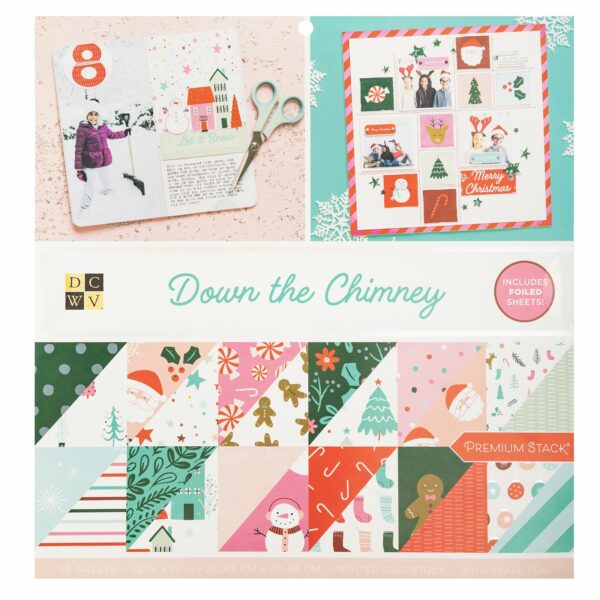 14111519 Colección DCWV - CHRISTMAS - 12" X 12" - DOWN THE CHIMNEY 624456