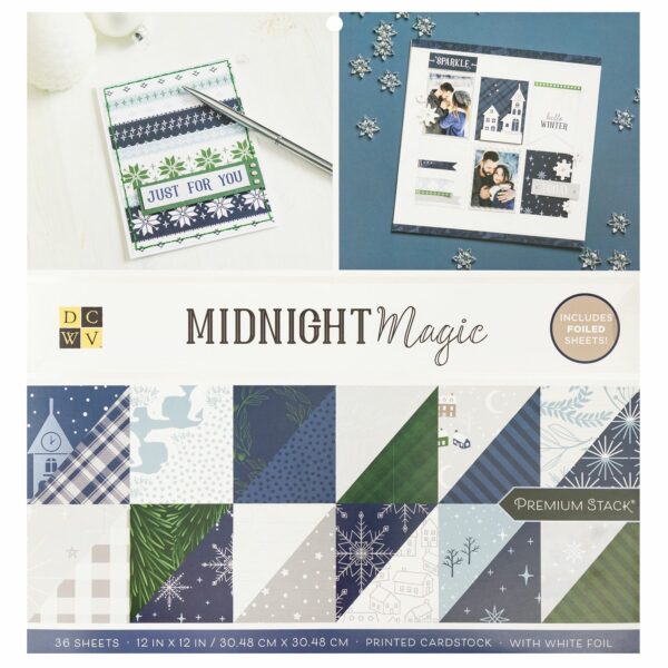 14111519 Colección DCWV - CHRISTMAS - 12" X 12" - MIDNIGHT MAGIC - 624461
