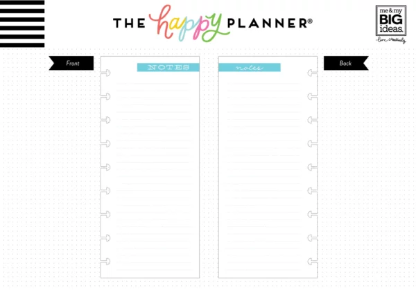 Happy Planner - Filler Paper - Hojas NOTES. FIL-04 - Image 2