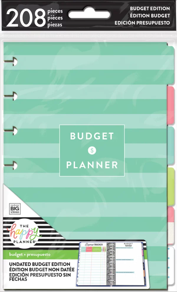 Happy Planner - Filler Mini Paper - Edición presupuesto sin fechas. MONM-03