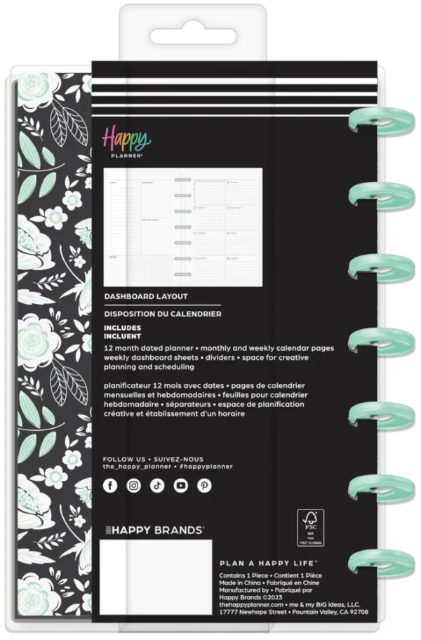 Happy Planner - MINI Planner 2024 - Tiny Florals Happy Planner. PPMD12-144 - Image 8