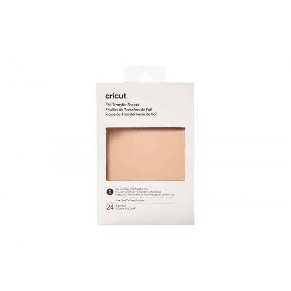 14111525 HOJAS DE FOIL 4X6 PULG 24 PIEZAS CRICUT ORO ROSA | 2008701