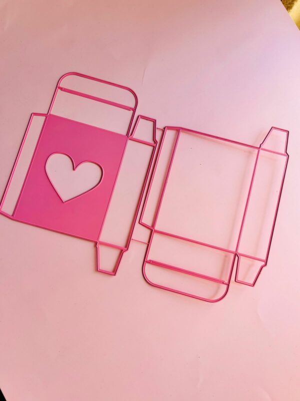 23251802 Troquel Cajita rectangular corazón - Modelo 0107