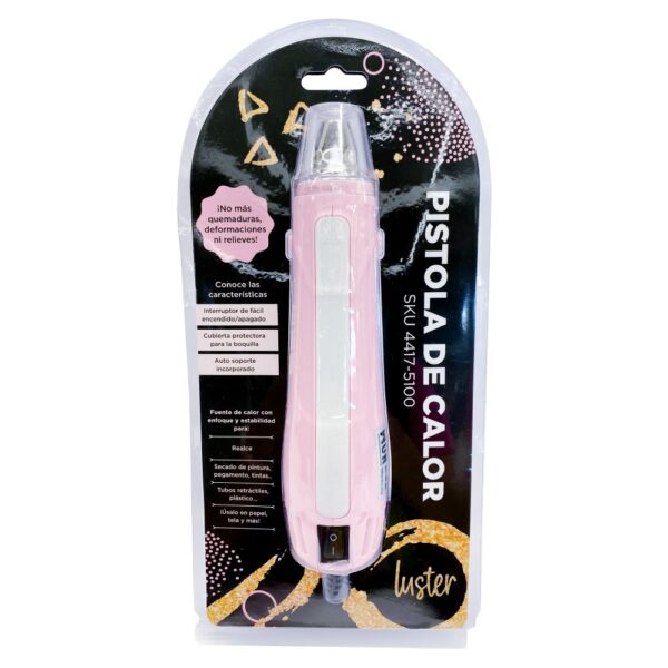 Pistola De Calor Para Relieve Bi-color Rosa Luster