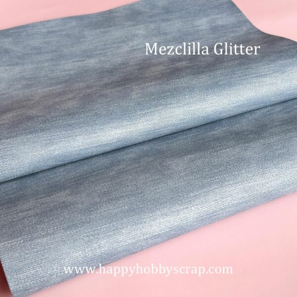 44121635 Vinipiel Mezclilla Glitter 30 x 60cm