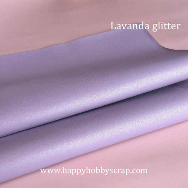 44121635 Vinipiel Lavanda Glitter 30 x 60cm