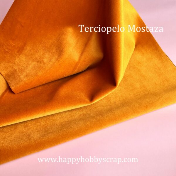 44121635 Vinipiel Terciopelo Mostaza 30 x 60cm