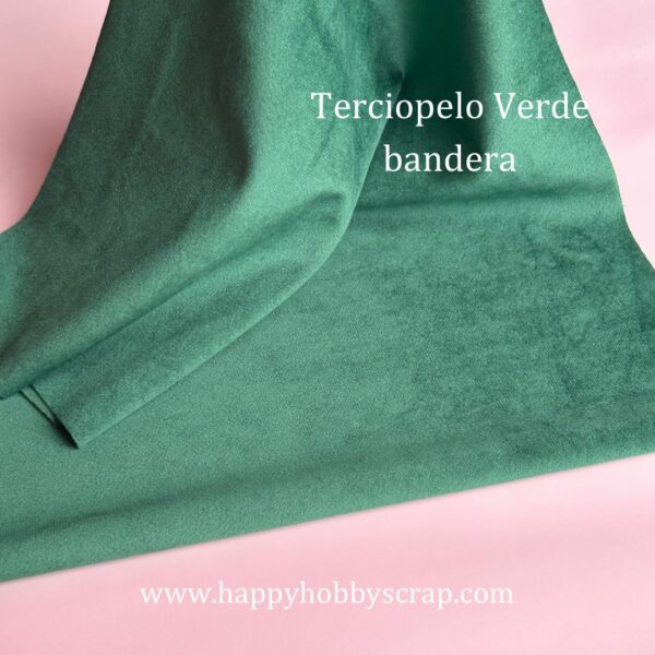 44121635 Vinipiel Terciopelo Verde Bandera 30 x 60cm