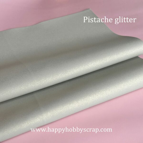 44121635 Vinipiel Pistache Glitter 30 x 60cm