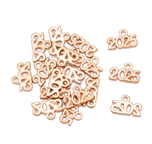60111410 Decoración 2025 - color Rose Gold (10 piezas)